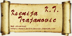 Ksenija Trajanović vizit kartica